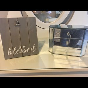 Mirrored jewelry box and Picture Frame